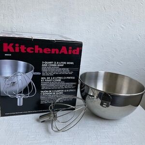 KitchenAid 3-Quart Bowl & Combi-Whip Stand Mixer Attachment